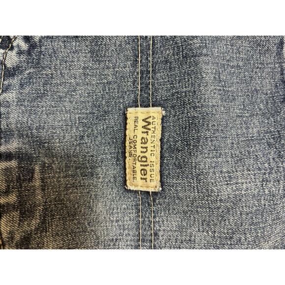 Vintage 1990s Wrangler Distressed Carpenter Denim Faded Straight Leg Jean 30x30 - Picture 4 of 5